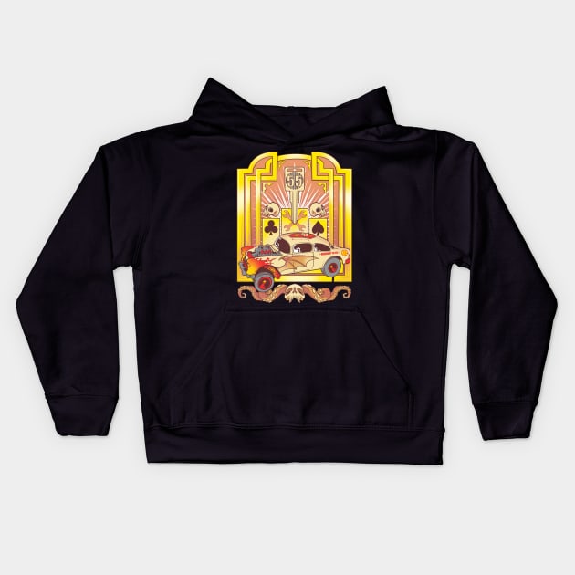 55 GASSER HEARSE Kids Hoodie by bayooart